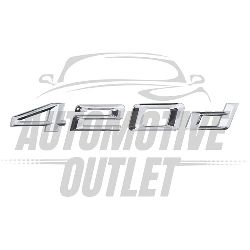 420d LETRAS BOTA TRASERA TAPA MALETERO EMBLEMA PARA BMW SERIE 4, CROMO - Imagen 2 de 3