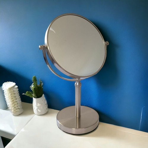 Broyhill Vanity Mirror Magnifying Makeup 8" Nickel Double Sided Tabletop Mirror - Picture 17 of 17