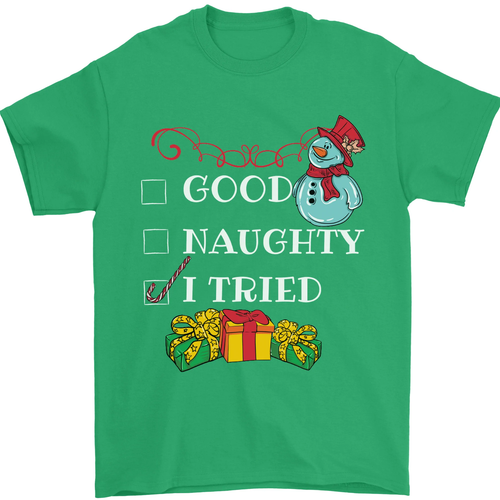 Good Travieso I Tried Divertido Navidad Camiseta Hombre 100% Algodón - Imagen 50 de 102