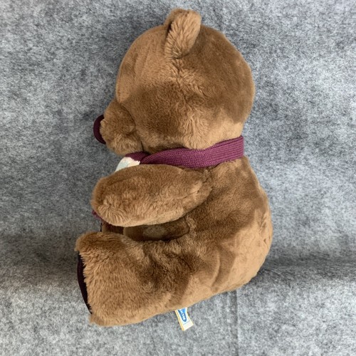 Vintage Dakin Frost T. Bear brown with Purple scarf and Accents 1984 - Picture 5 of 10