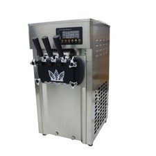 110V 3 Flavors Soft Ice Cream Machine Stainless Steel Double Cylinders 16-18L/H