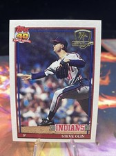 1991 Topps Desert Shield #696 Steve Olin Indians