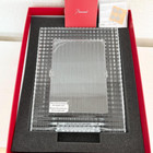 BACCARAT Eye Photo Frame Art Glass Crystal w/Box Japan UNUSED
