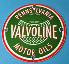 Vintage Valvoline Motor Oil Sign - Gas Pump Station Porcelain Sign