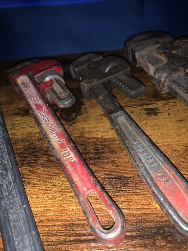 LOT of 7 VINTAGE HEAVY DUTY PIPE WRENCHES-WILLSON-FULLER-Taiwan-Used-Multiple- - Picture 7 of 12