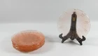 Jeannette CHERRY BLOSSOM PINK Salad Plates Depression Glass Lot of 7