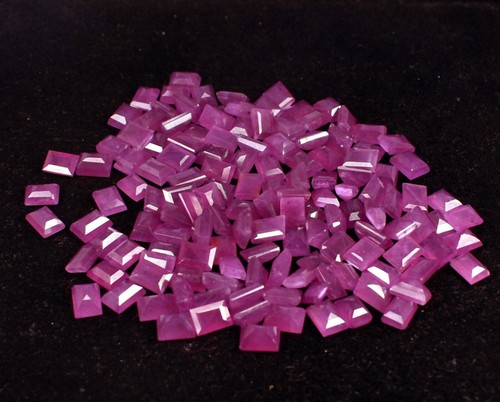 6x4 MM100% Natural Reddish Pink Ruby Baguette Cut Gemstone Lot 22-25 Ct 25 Peace - Picture 4 of 5