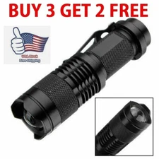 Super Bright LED Tactical Flashlight Military Grade Torch Small Handheld Light