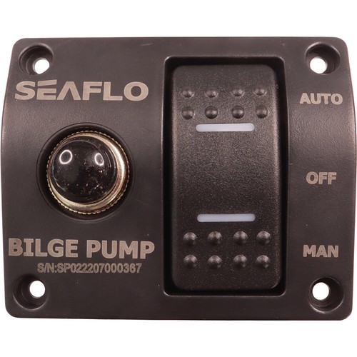 Seaflo Bilge Pump Switch, 12 or 24 Volts, Auto/Off/Manual Plastic Construction - Picture 2 of 4