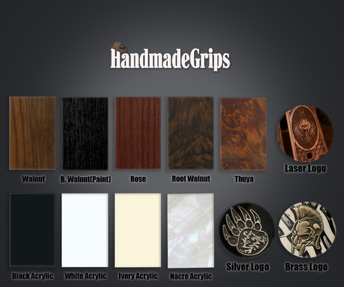 Customizable Beretta 92FS, 92A1, 92G, 92D, 96, M9 Compatible KSD Walnut Grip - Picture 5 of 5