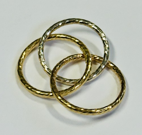 Anillo Rodante Trinidad Oro 18K Italia Talla 6.5 - Imagen 2 de 4