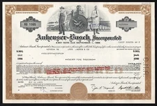 1980 Missouri: Anheuser-Busch, Incorporated - $25,000 Bond Certificate Bud Light