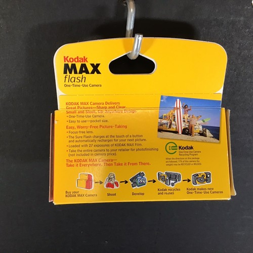 Kodak Max Flash Disposable 35mm Camera 27 Exposures Sealed Box Expired June 2002 - Picture 2 of 3