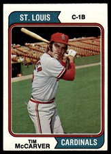 1974 Topps #520 Tim McCarver See Scan