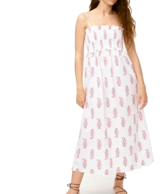 j crew smocked maxi dress Smocked Maxi Dress In Cotton Voile Dot Print For Women