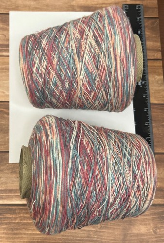 VINTAGE 1 Kone Astro-Dye Works Multi Chalktone 8/2 KP Baumwollgarn - Bild 8 von 9