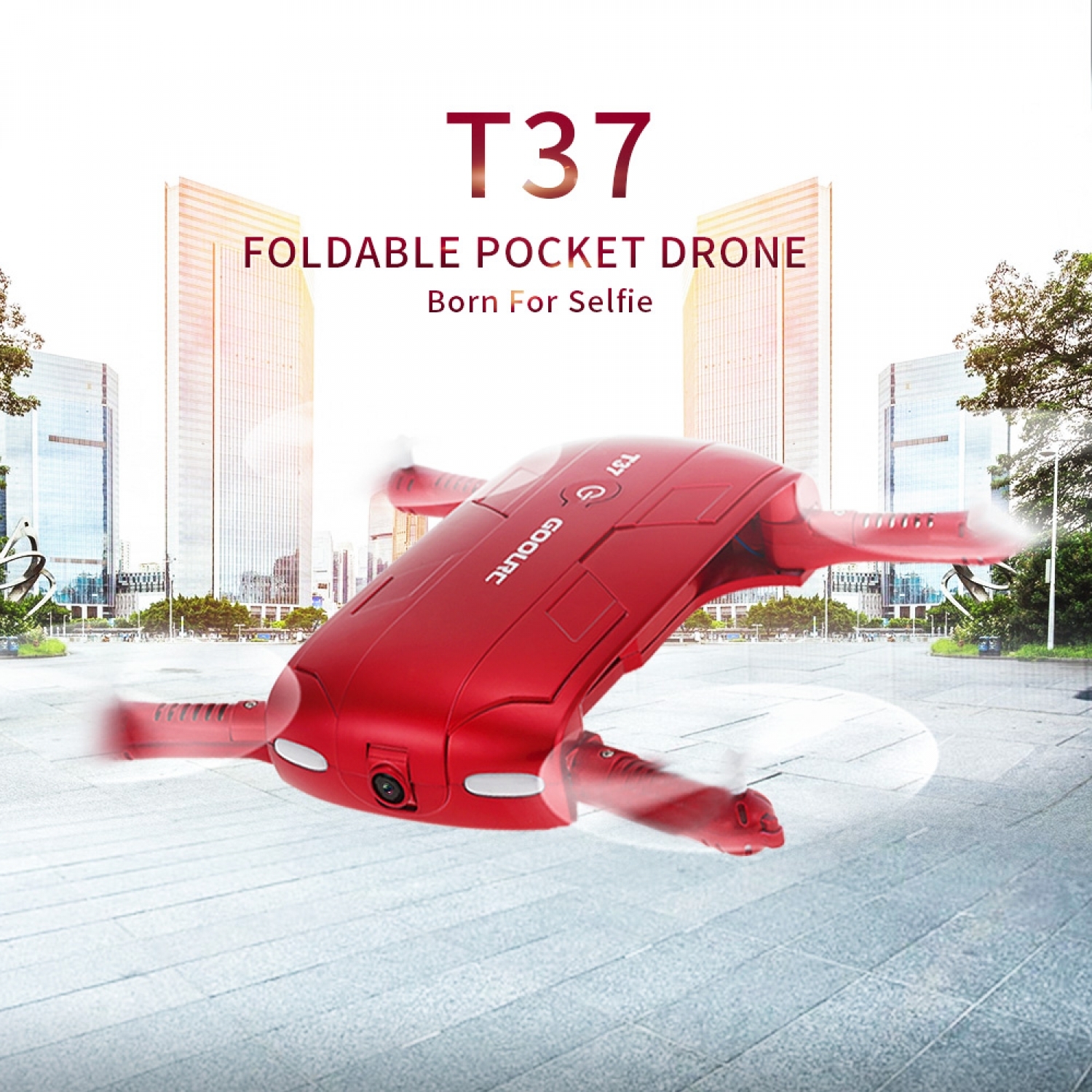 Drone con Cámara HD Wi-fi FPV Quadcopter G-Sensor goolrc T37 Plegable Mini Drone Drone con Cámara HD Wi-fi FPV Quadcopter G-Sensor goolrc T37 Plegable Mini Drone
