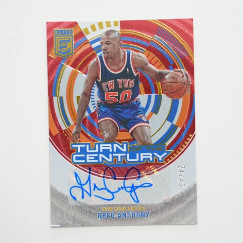 2023-24 Donruss Elite Turn of the Century Signatures Red /49 Greg Anthony Auto