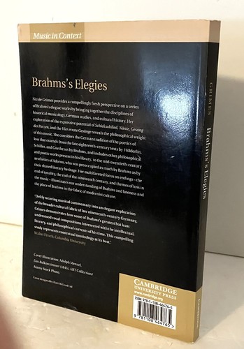 Brahms's Elegies: The Poetics of Loss in Nineteenth-century German Culture, 2021 - Picture 2 of 3