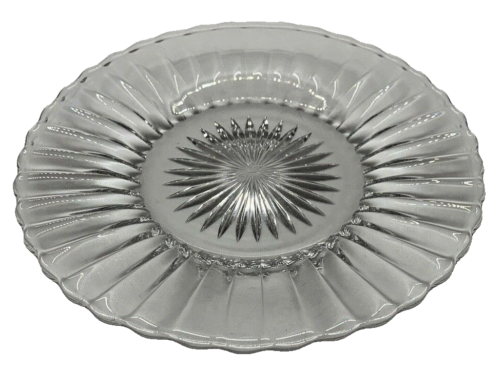 yututin77　希少アンティークガラスHeisey glass Antique/ A. H. Heisey & Company Flat Panel Clear Glass
