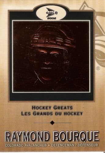 2001-02 McDonald's Pacific Hockey Greats #1 Ray Bourque