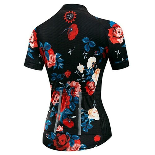 2024 Women's Short Sleeve Cycling Jersey Top Reflective Bike Cycle Jersey Shirt - Picture 18 of 24