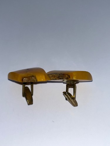 Cufflinks OLD NATURAL BALTIC AMBER EGG YOLK - Picture 11 of 12