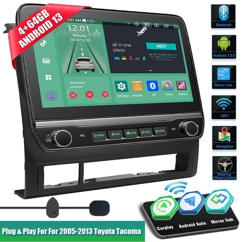 10.1'' Android 13 For Toyota Tacoma 2005-2013 Car Carplay GPS 4+64G Radio Stereo - Bild 1 von 15