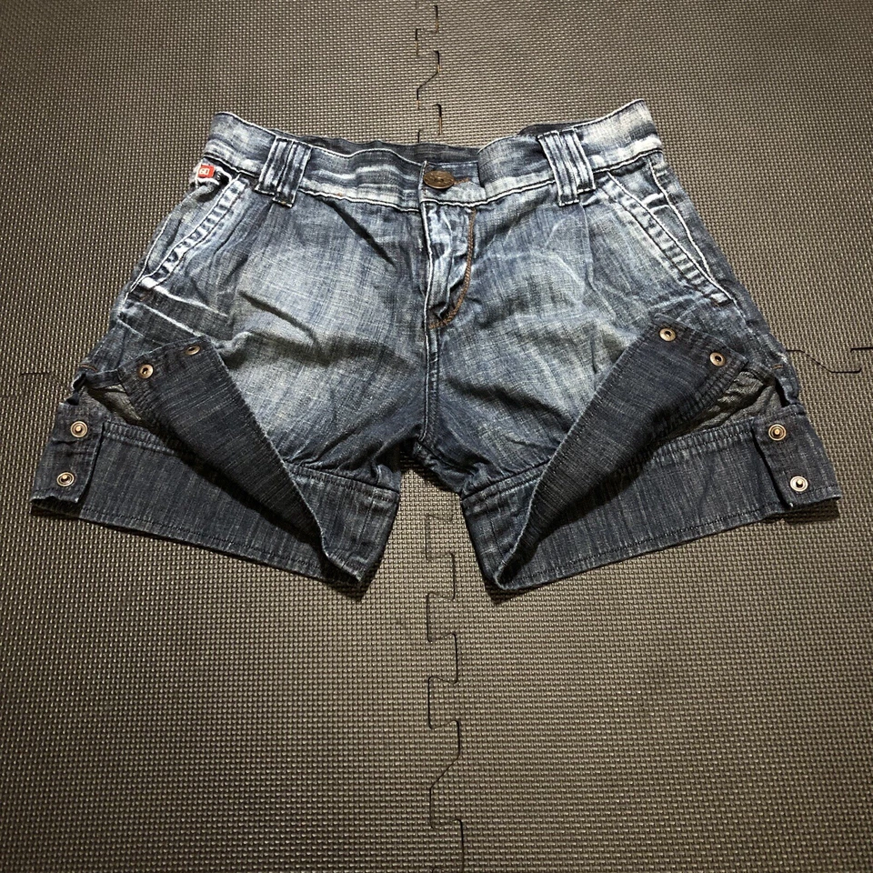 Pantalones Cortos de Denim Bordados Plisados Parte A Presión De Lujo Y2K Miss Sixty De Colección Raros Foto 2 de 4