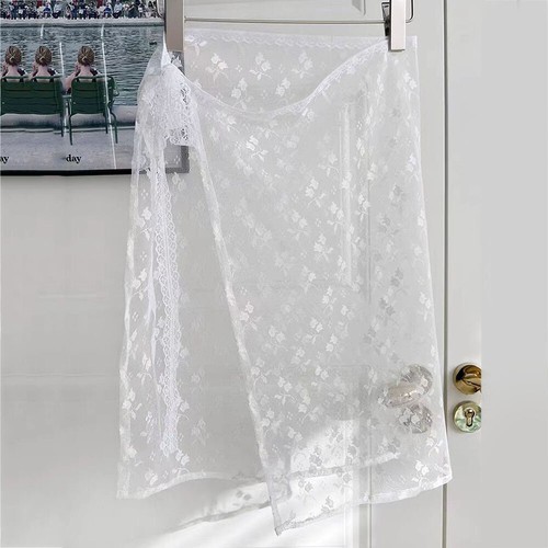 Tenda scoreggia abbinata a gonne e pantaloni legati pizzo a strati filato gonna W - Foto 15 di 17