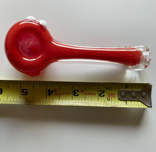 American Made Red Glass Pipe - Picture 7 of 7