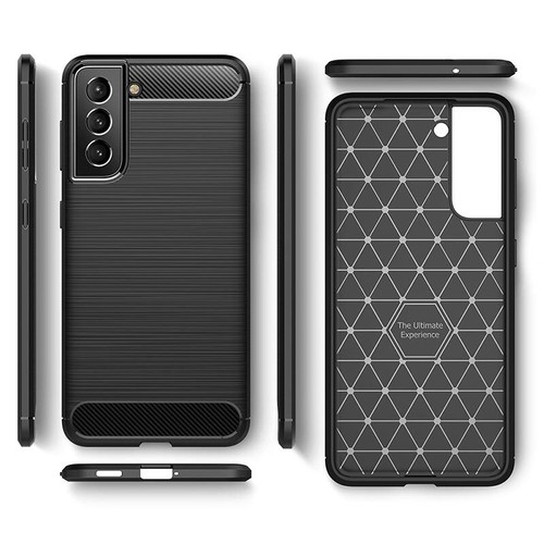 Etui Housse Coque Carbone TPU Silicone Case cover pour Samsung Galaxy S21 FE 5G - Photo 2 sur 5