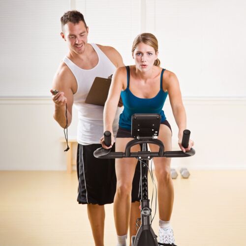 Heimtrainer LCD Indoor Cycling Fitness Bike Fahrrad Trimmrad Hometrainer 150 kg - Bild 9 von 9