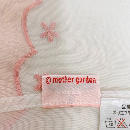 Mother Garden Cafe Curtain Pink Strawberry Heart Flower Clear Fabric Kawaii Rare - Picture 23 of 24