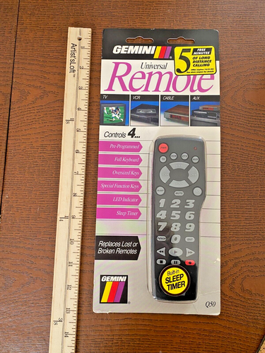 Gemini Universal Remote Control w/ Large Buttons & Sleep Timer New Sealed - Picture 8 of 8