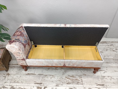Bohemian chaise lounge, Storage sofa bed, Saloon sofa, Upholstered chaise, - Picture 2 of 11