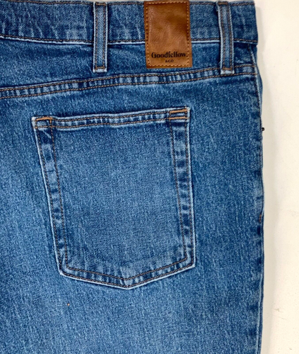 Pantalones de mezclilla rectos Goodfellow and Co para hombre azul 40WX30L cierre de cremallera 5 bolsillos - Imagen 8 de 10