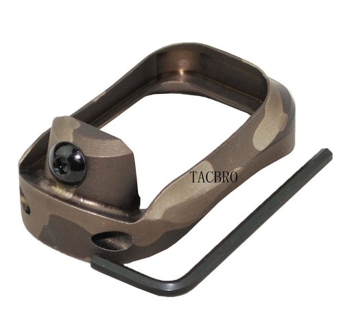 Camo Anodized Flared Aluminum Mag Well Fit Gl0ck Gen1-4 G17/22/24/31/34/35/37 - Picture 3 of 21