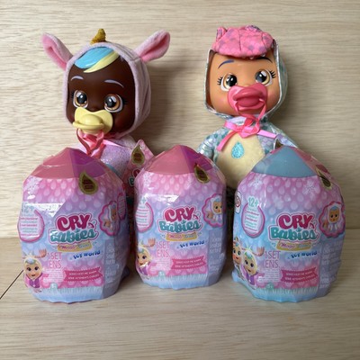 2- Cry Babies Tiny Cuddles Doll + 3-Cry Babies Magic Tears Icy World