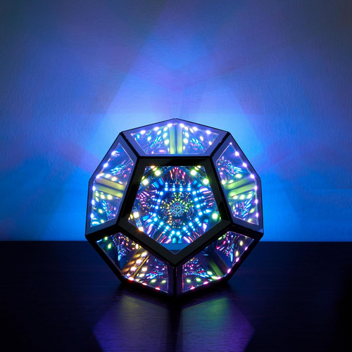 Infinity Dodecahedron Gaming Light, Cool RGBW Led Desk Table Lamp Light for Bedr - Picture 12 of 12