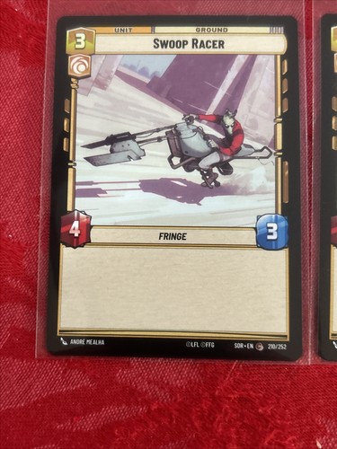 3x Star Wars Unlimited - Swoop Racer - 210/252 Spark of Rebellion x3 - Picture 3 of 6