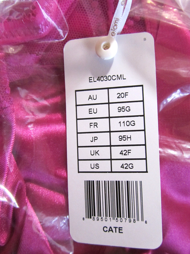 NWT ELOMI STYLE#EL4030 SIZE 40H CATE FULL CUP BANDED UNDERWIRE BRA PINK! - Picture 6 of 7