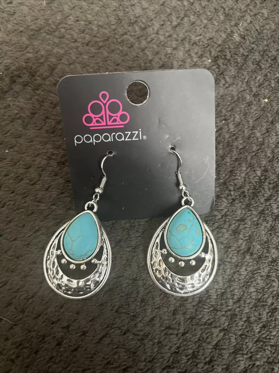 Paparazzi Desert Nirvana Blue Earrings