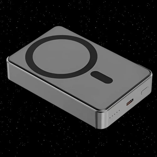 Magsafe Powerbank für iPhone 10.000mAh Magnetisch Schnellladen USB-C Grau Metall - Bild 8 von 12