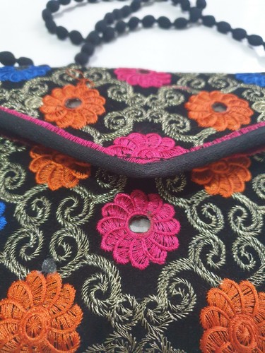 Indian Women hand made Wallet Ladies Handbag Card Phone Holder Case Coin - Picture 2 of 5