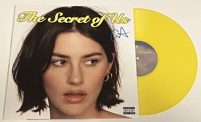 GRACIE ABRAMS THE SECRET OF US SIGNED AUTOGRAPHED YELLOW