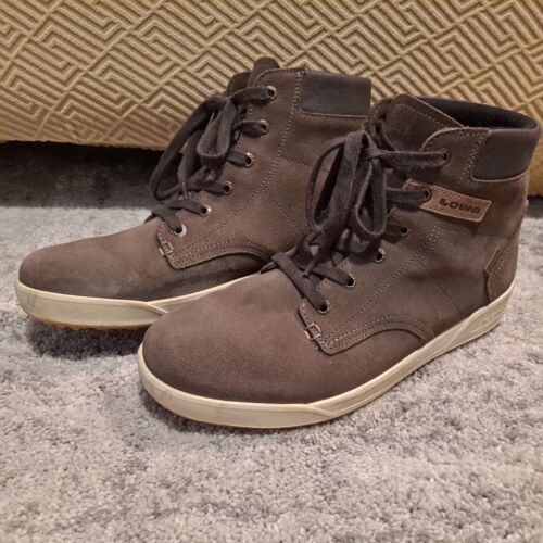 Bota forrada LOWA Dublin III GTX QC para hombre talla 11 Cuero Gamuza Gris Antideslizante - Imagen 3 de 13