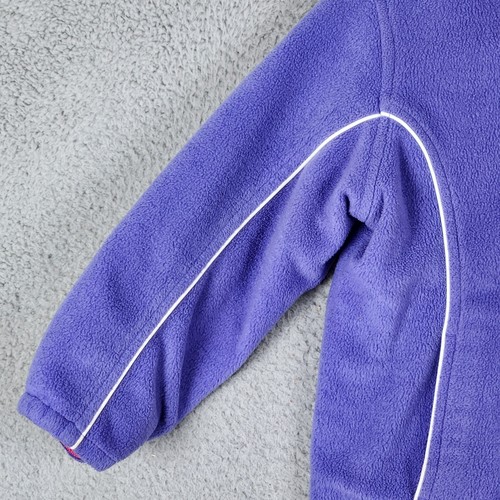 TOMMY HILFIGER Jacket Girls Size 5/6 Pink and Purple Fleece Full Zip Reversible - Picture 7 of 22
