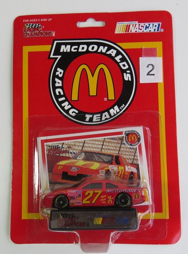 Sin usar en caja 1992 Racing Champions McDonald's Hut Stricklin Ford Thunderbird #27 Diecast - Imagen 5 de 7