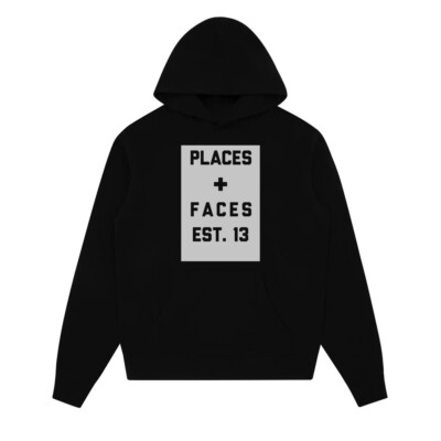 Places + Faces Reflective Hoodie Sz. M Off-White quality NwT